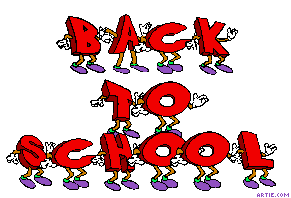 Animated words "Back to School"