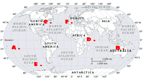 longitude and latitude world map. On the map above,